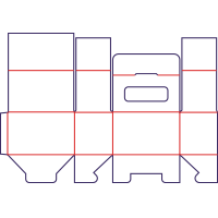 Pudełko na wizytówki  - rozkrój