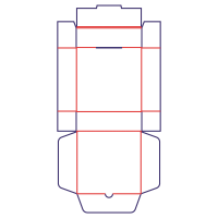 Pudełko fasonowe pizza - rozkrój