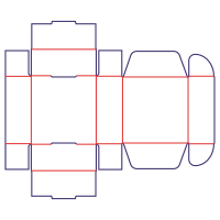 Pudełko fasonowe - rozkrój