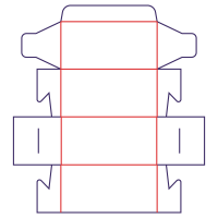Pudełko klamrowe - rozkrój